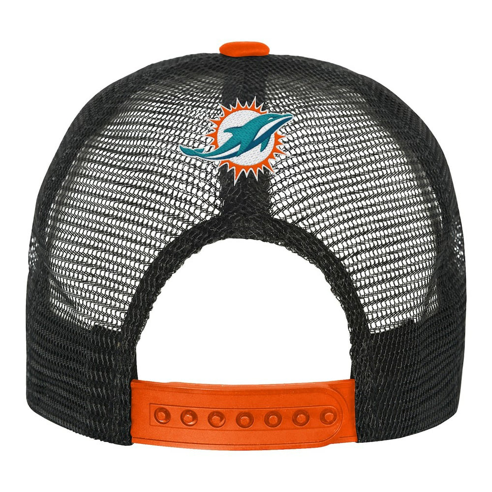 Miami Dolphins Youth Modern Fan Trucker Adjustable Hat - White/Orange Hats