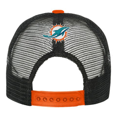 Miami Dolphins Youth Modern Fan Trucker Adjustable Hat - White/Orange Hats