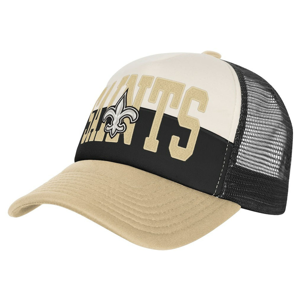 New Orleans Saints Youth Modern Fan Trucker Adjustable Hat - White/Gold Hats