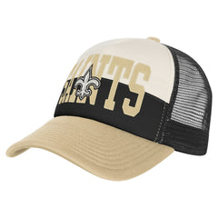 New Orleans Saints Youth Modern Fan Trucker Adjustable Hat - White/Gold Hats