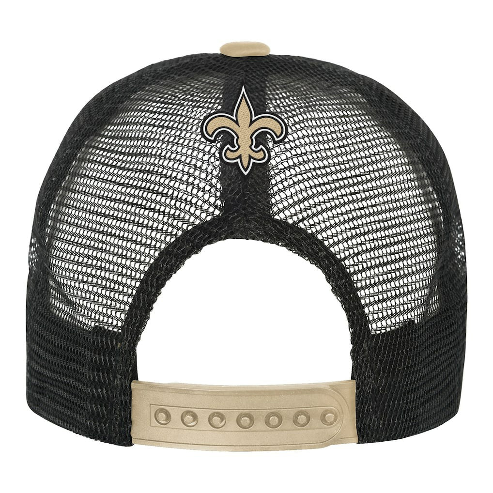 New Orleans Saints Youth Modern Fan Trucker Adjustable Hat - White/Gold Hats