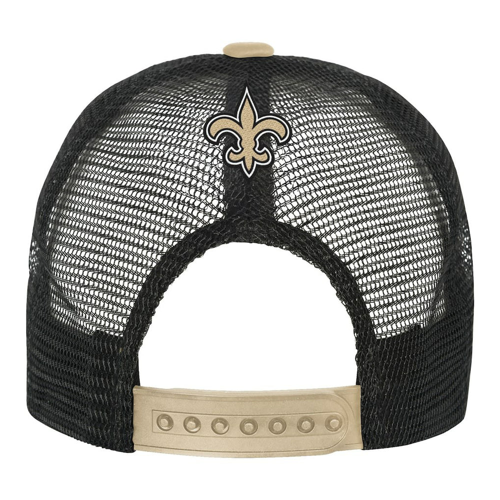 New Orleans Saints Youth Modern Fan Trucker Adjustable Hat - White/Gold Hats