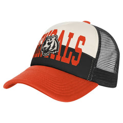 Cincinnati Bengals Youth Modern Fan Trucker Adjustable Hat - White/Orange Hats