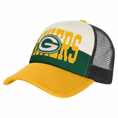 Green Bay Packers Youth Modern Fan Trucker Adjustable Hat - White/Gold Hats