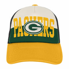 Green Bay Packers Youth Modern Fan Trucker Adjustable Hat - White/Gold Hats