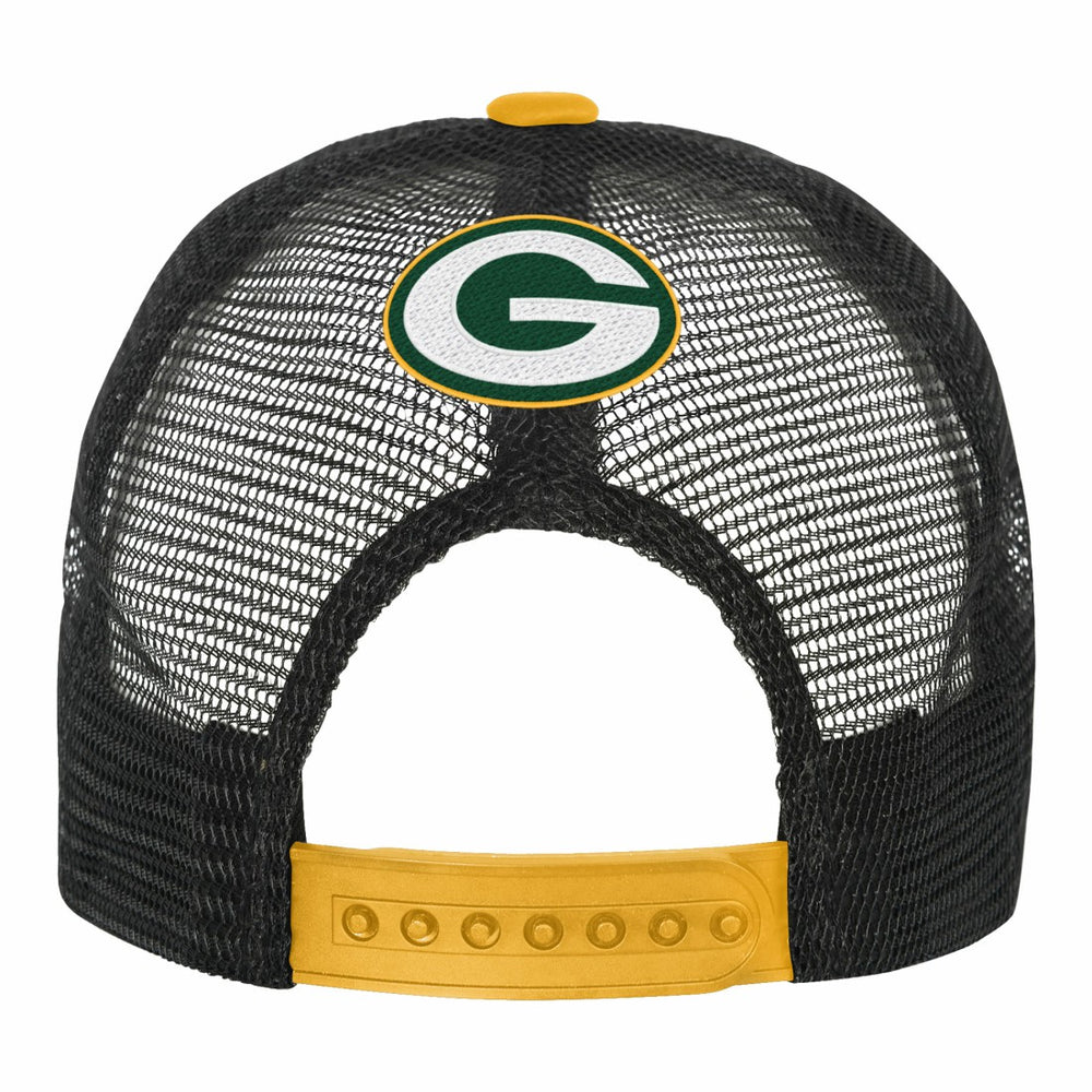 Green Bay Packers Youth Modern Fan Trucker Adjustable Hat - White/Gold Hats