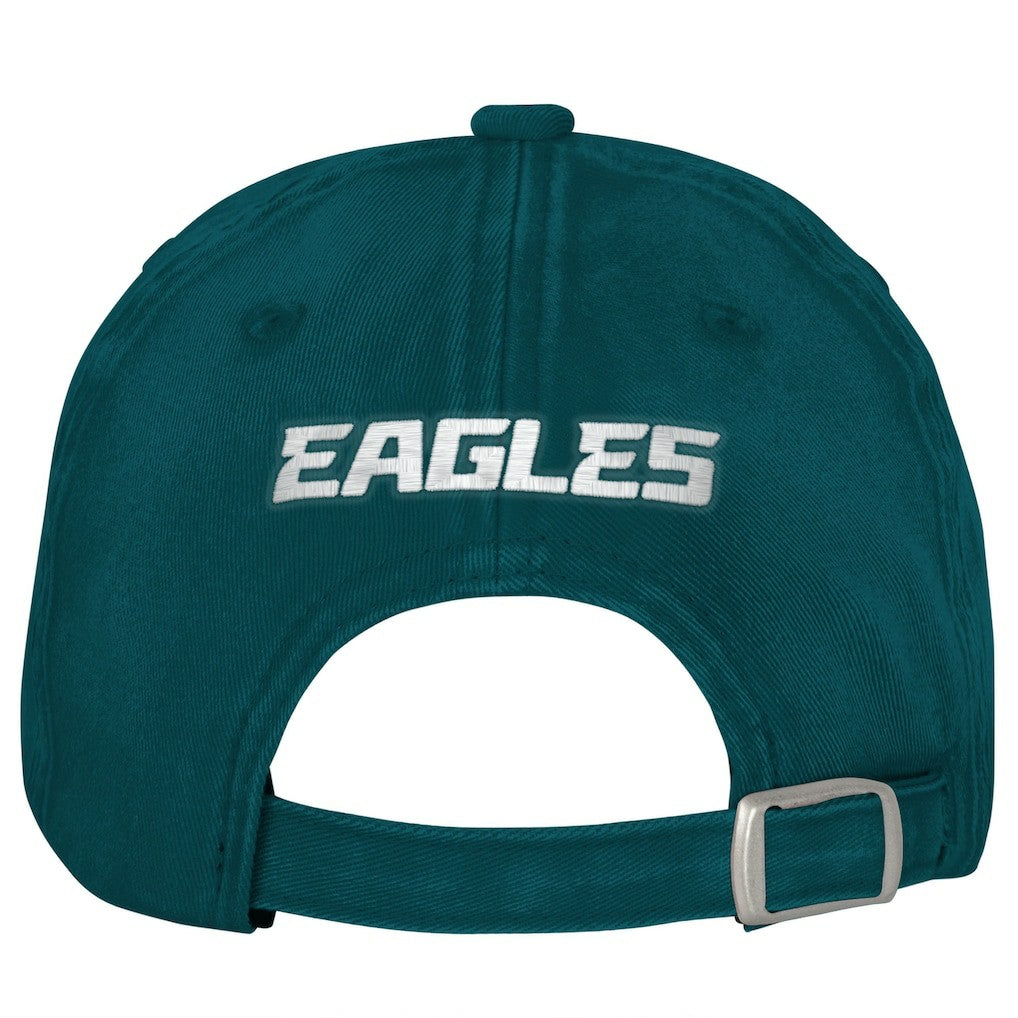 Philadelphia Eagles Outerstuff Girls Youth Gridiron Adjustable Hat - Midnight Green Hats