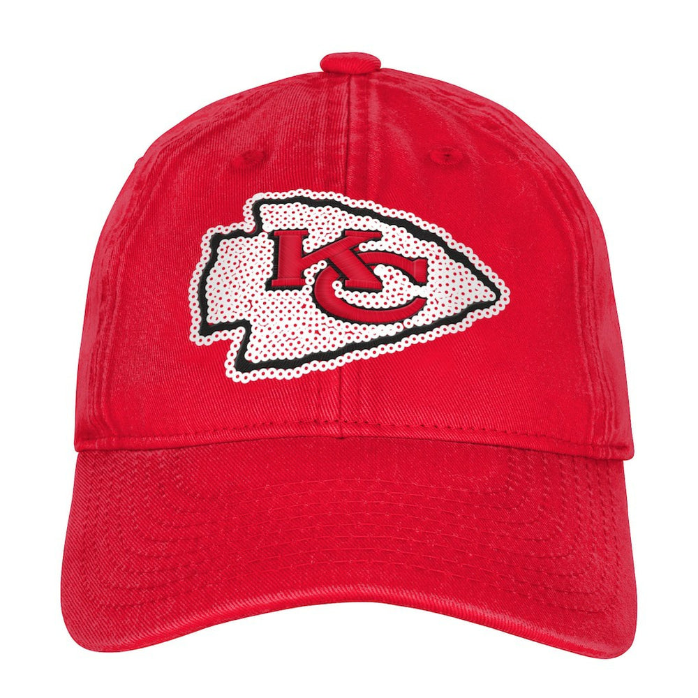 Kansas City Chiefs Outerstuff Girls Youth Gridiron Adjustable Hat - Red Hats