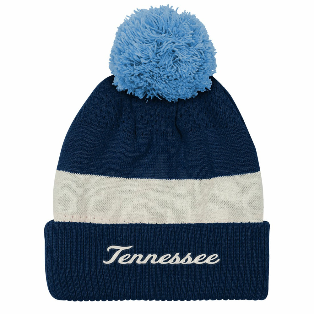 Tennessee Titans Outerstuff Youth Modern Fan Cuffed Knit Hat with Pom - Navy Hats