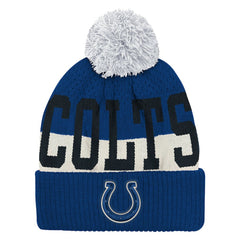 Indianapolis Colts Outerstuff Youth Modern Fan Cuffed Knit Hat with Pom - Royal Hats