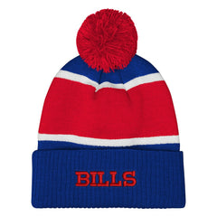 Buffalo Bills Outerstuff Girls Let's Play Cuffed Knit Hat with Pom - Royal Hats
