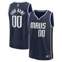 Dallas Mavericks Fast Break Custom Jersey Statement Editi- Navy - Fanatics outlet