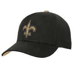 New Orleans Saints Outerstuff Youth Team Pre-Curved Adjustable Hat - Black Hats