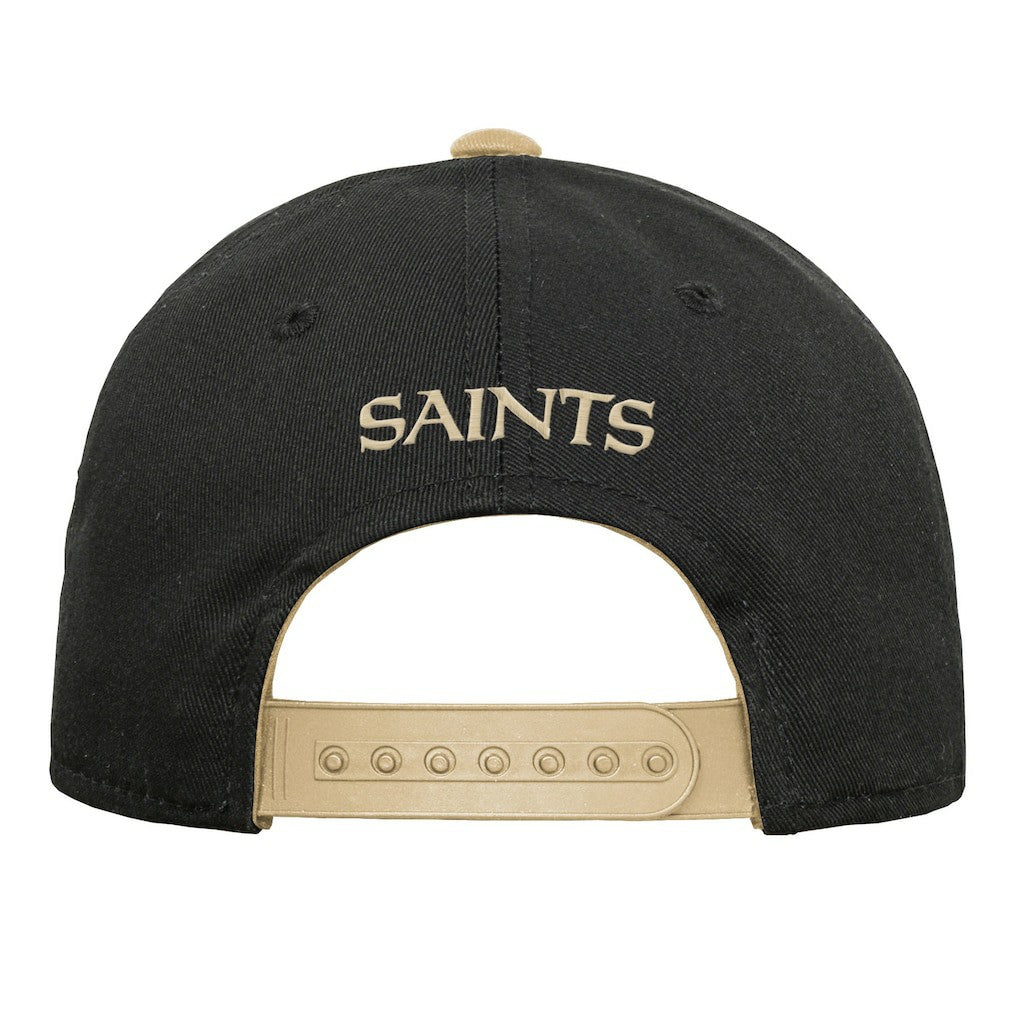 New Orleans Saints Outerstuff Youth Team Pre-Curved Adjustable Hat - Black Hats