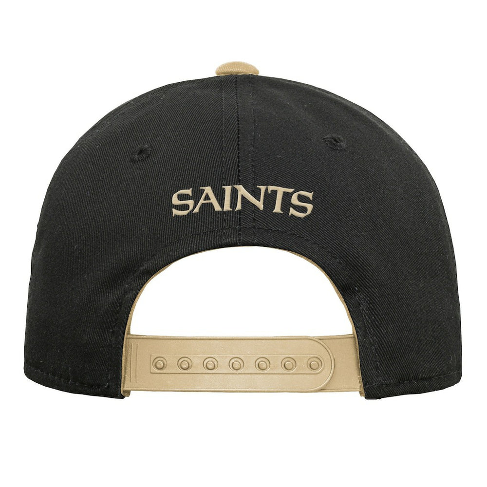 New Orleans Saints Outerstuff Youth Team Pre-Curved Adjustable Hat - Black Hats