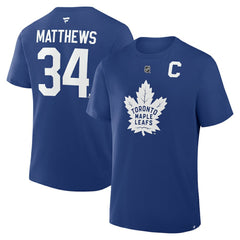 Auston Matthews Toronto Maple Leafs Fanatics Authentic Stack Name & Number T-Shirt - Blue | US 202539690