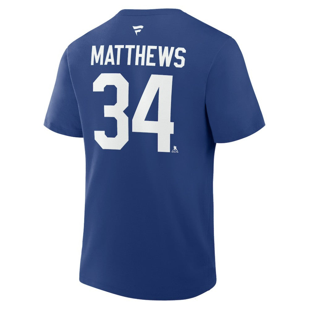 Auston Matthews Toronto Maple Leafs Fanatics Authentic Stack Name & Number T-Shirt - Blue | US 202539690