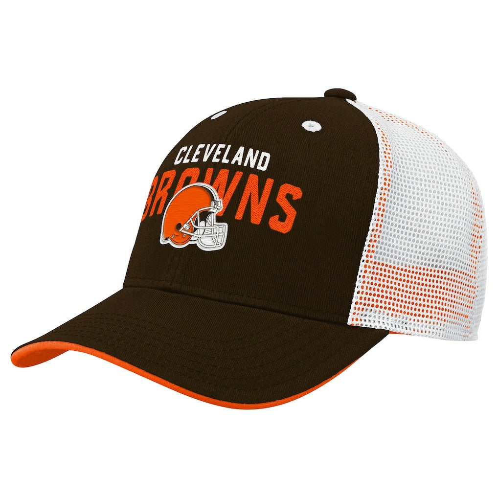 Cleveland Browns Outerstuff Preschool Core Lockup Trucker Adjustable hat - Brown Hats