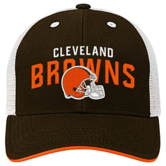 Cleveland Browns Outerstuff Preschool Core Lockup Trucker Adjustable hat - Brown Hats