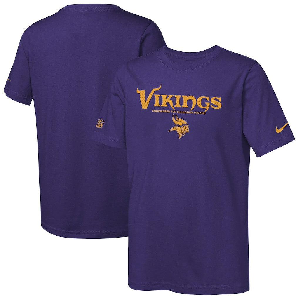 Minnesota Vikings Youth Sideline Team Issue T-Shirt - Purple T-shirts