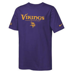 Minnesota Vikings Youth Sideline Team Issue T-Shirt - Purple T-shirts