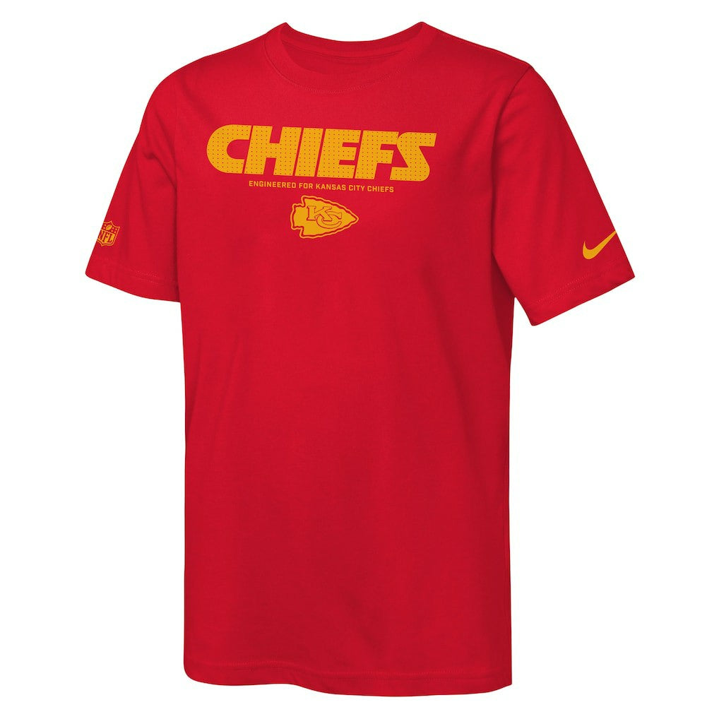 Kansas City Chiefs Youth Sideline Team Issue T-Shirt - Red T-shirts
