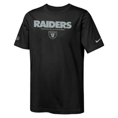 Las Vegas Raiders Youth Sideline Team Issue T-Shirt - Black T-shirts