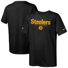 Pittsburgh Steelers Youth Sideline Team Issue T-Shirt - Black T-shirts