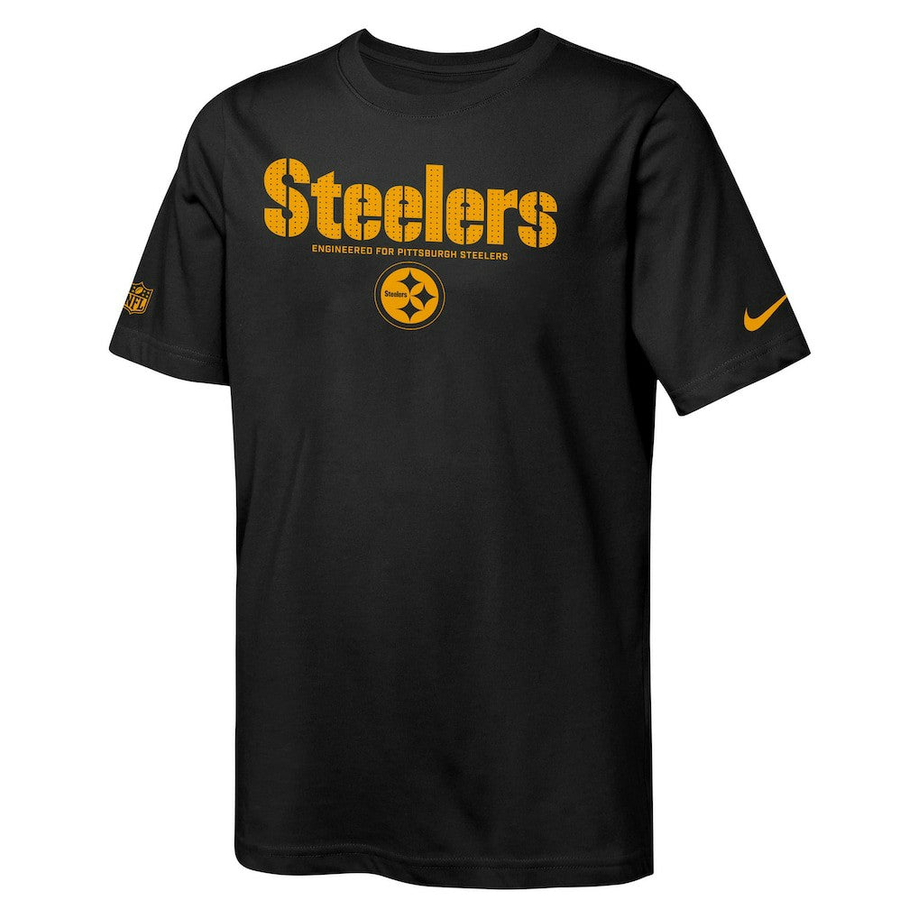 Pittsburgh Steelers Youth Sideline Team Issue T-Shirt - Black T-shirts