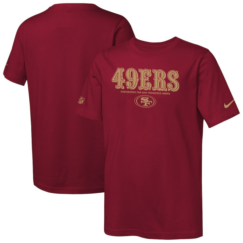 San Francisco 49ers Youth Sideline Team Issue T-Shirt - Scarlet T-shirts