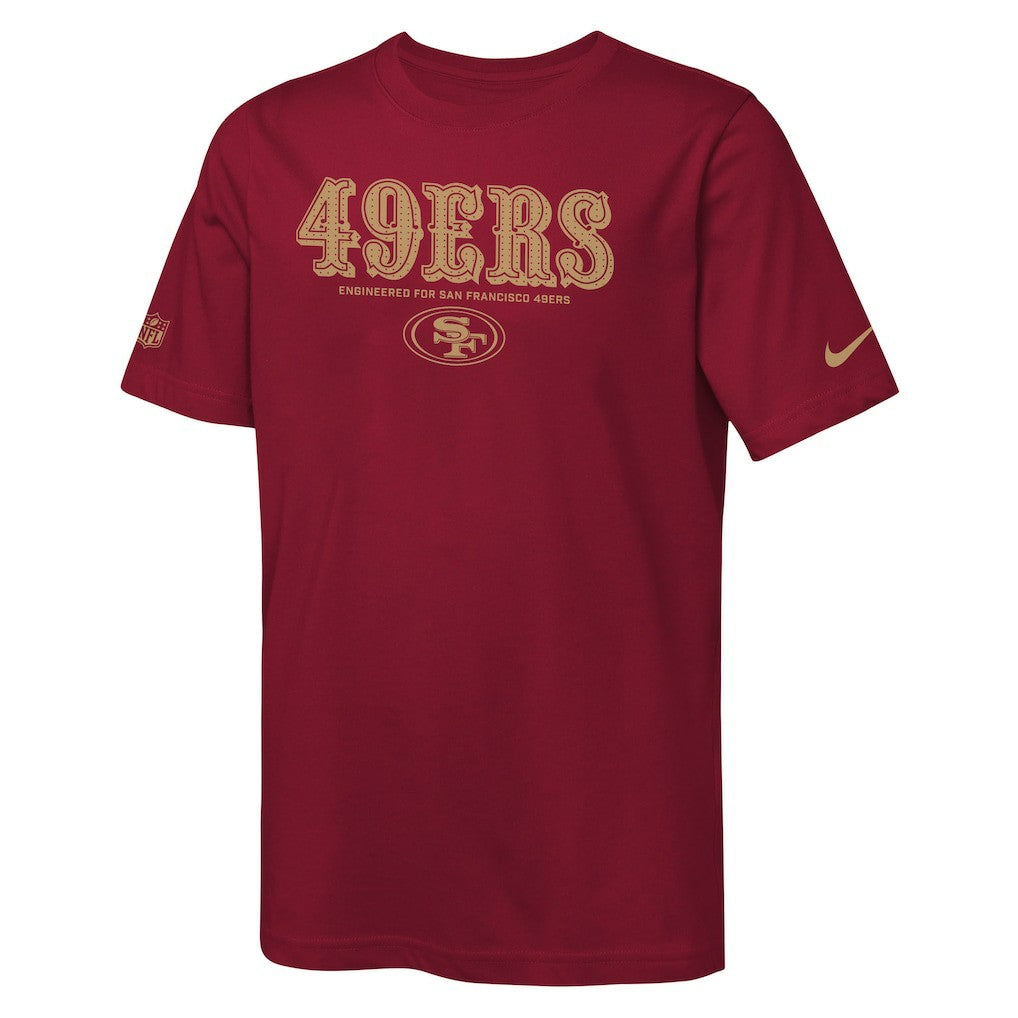 San Francisco 49ers Youth Sideline Team Issue T-Shirt - Scarlet T-shirts