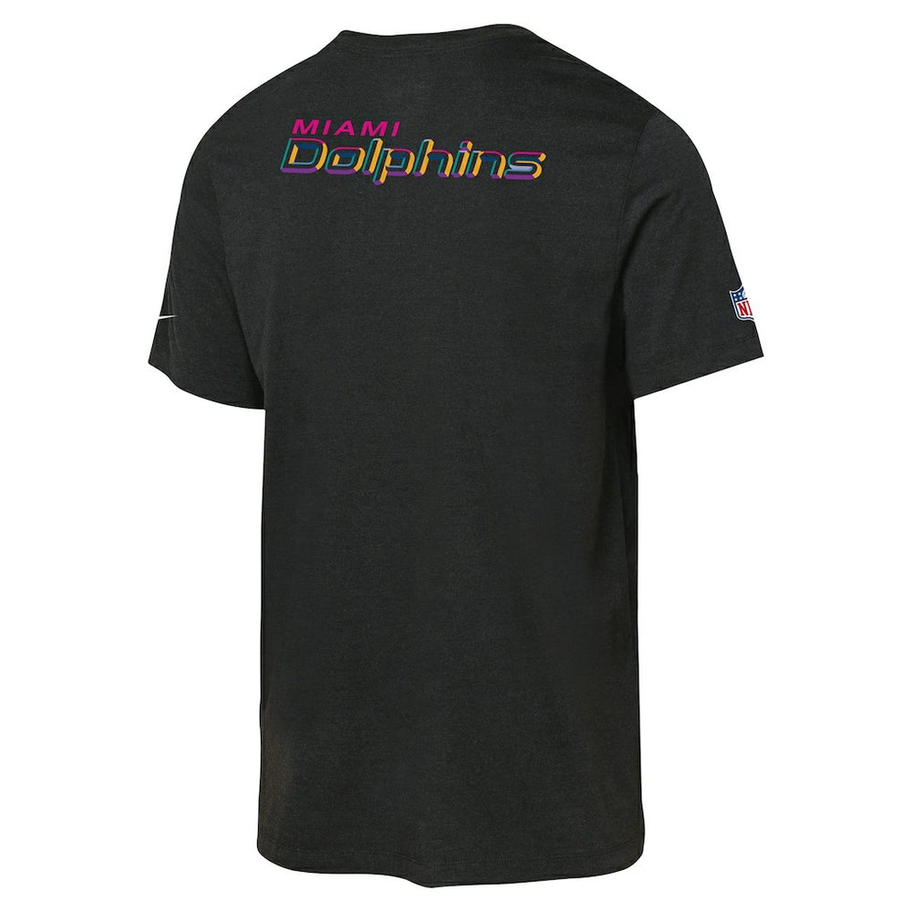 Miami Dolphins Youth 2025 NFL Crucial Catch Tri-Blend Dri-FIT T-Shirt - Black T-shirts