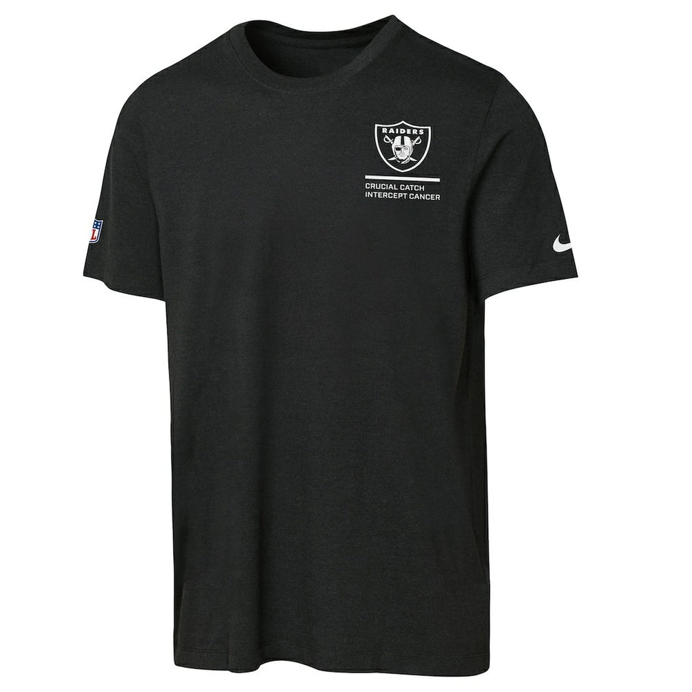 Las Vegas Raiders Youth 2025 NFL Crucial Catch Tri-Blend Dri-FIT T-Shirt - Black T-shirts