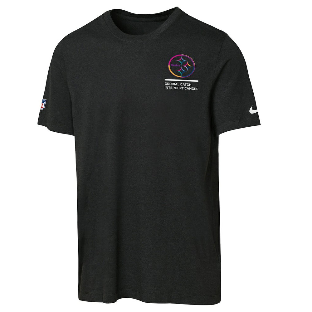 Pittsburgh Steelers Youth 2025 NFL Crucial Catch Tri-Blend Dri-FIT T-Shirt - Black T-shirts