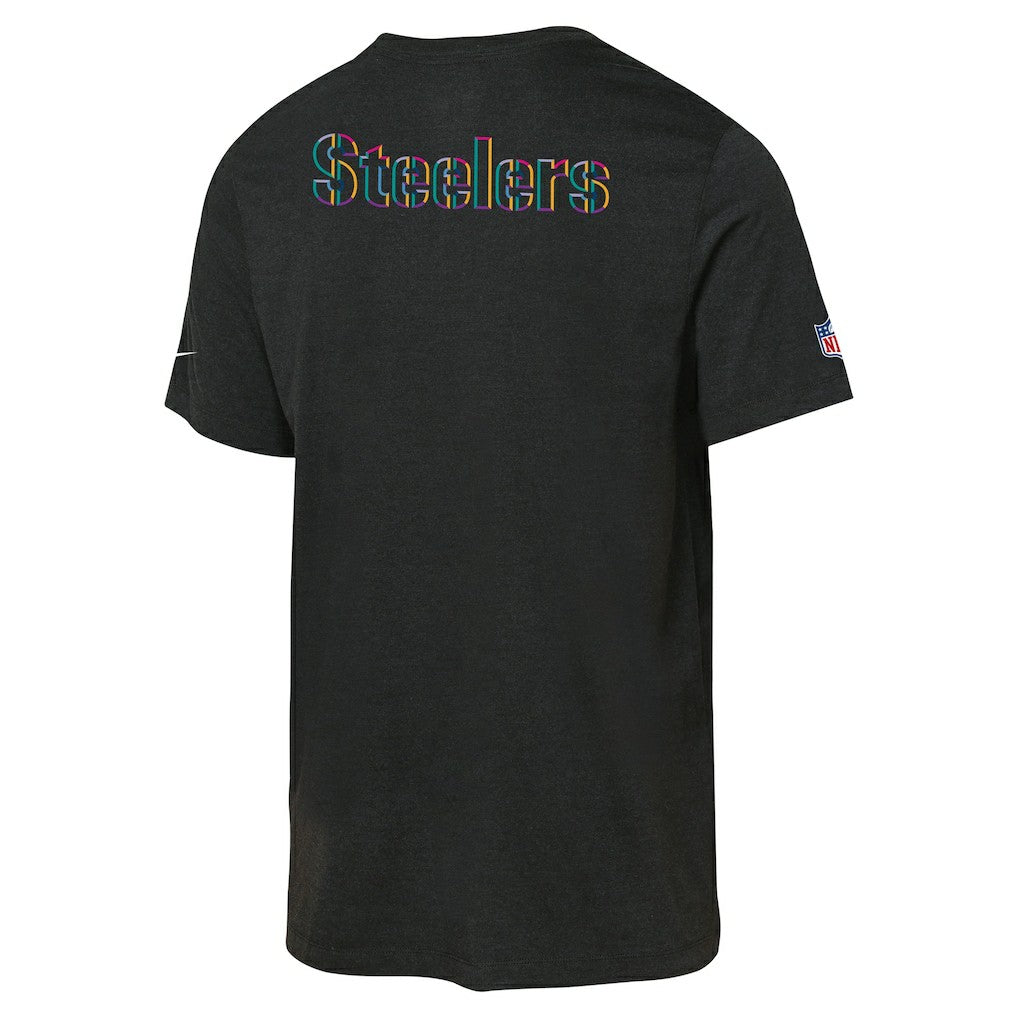 Pittsburgh Steelers Youth 2025 NFL Crucial Catch Tri-Blend Dri-FIT T-Shirt - Black T-shirts
