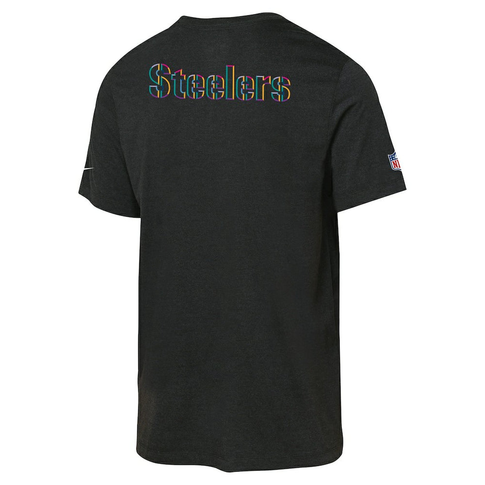 Pittsburgh Steelers Youth 2025 NFL Crucial Catch Tri-Blend Dri-FIT T-Shirt - Black T-shirts