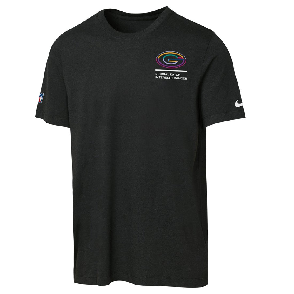 Green Bay Packers Youth 2025 NFL Crucial Catch Tri-Blend Dri-FIT T-Shirt - Black T-shirts