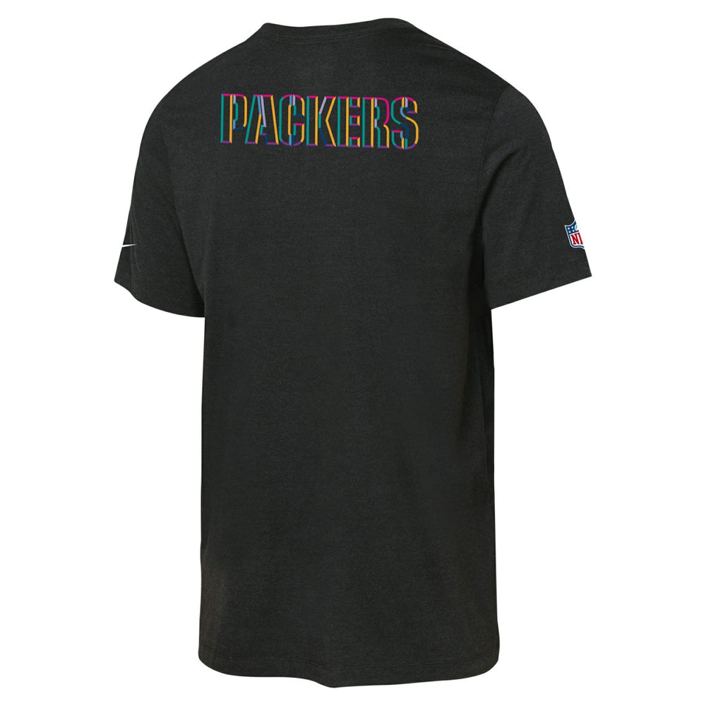 Green Bay Packers Youth 2025 NFL Crucial Catch Tri-Blend Dri-FIT T-Shirt - Black T-shirts