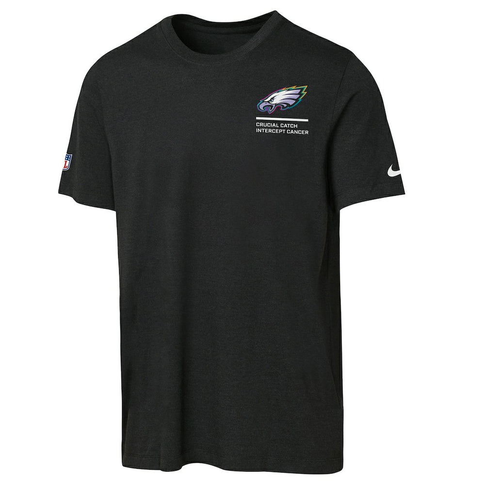 Philadelphia Eagles Youth 2025 NFL Crucial Catch Tri-Blend Dri-FIT T-Shirt - Black T-shirts