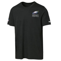 Philadelphia Eagles Youth 2025 NFL Crucial Catch Tri-Blend Dri-FIT T-Shirt - Black T-shirts