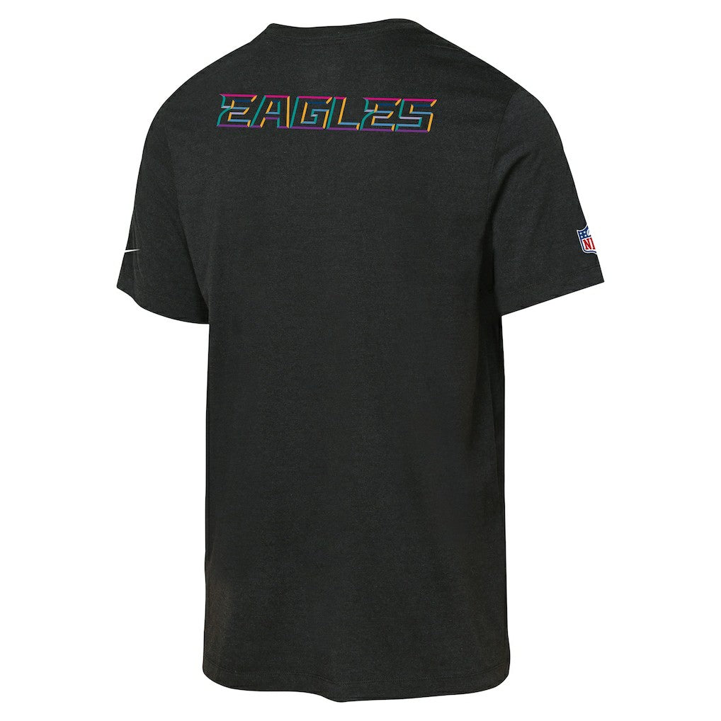 Philadelphia Eagles Youth 2025 NFL Crucial Catch Tri-Blend Dri-FIT T-Shirt - Black T-shirts