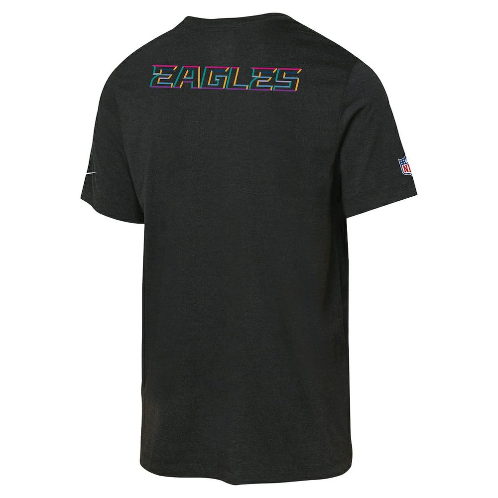 Philadelphia Eagles Youth 2025 NFL Crucial Catch Tri-Blend Dri-FIT T-Shirt - Black T-shirts