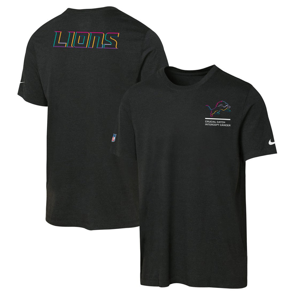 Detroit Lions Youth 2025 NFL Crucial Catch Tri-Blend Dri-FIT T-Shirt - Black T-shirts