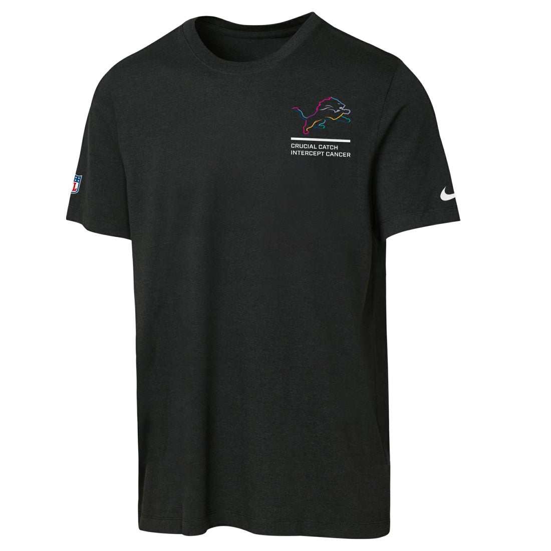 Detroit Lions Youth 2025 NFL Crucial Catch Tri-Blend Dri-FIT T-Shirt - Black T-shirts