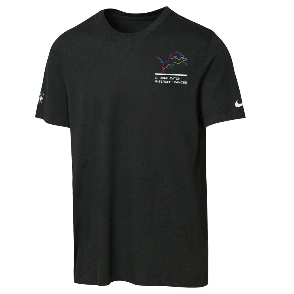 Detroit Lions Youth 2025 NFL Crucial Catch Tri-Blend Dri-FIT T-Shirt - Black T-shirts