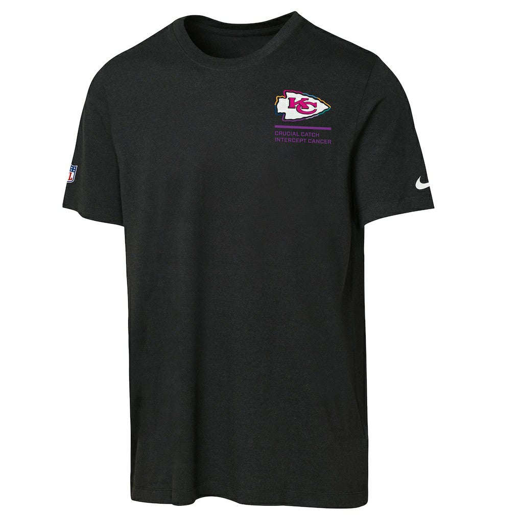 Kansas City Chiefs Youth 2025 NFL Crucial Catch Tri-Blend Dri-FIT T-Shirt - Black T-shirts