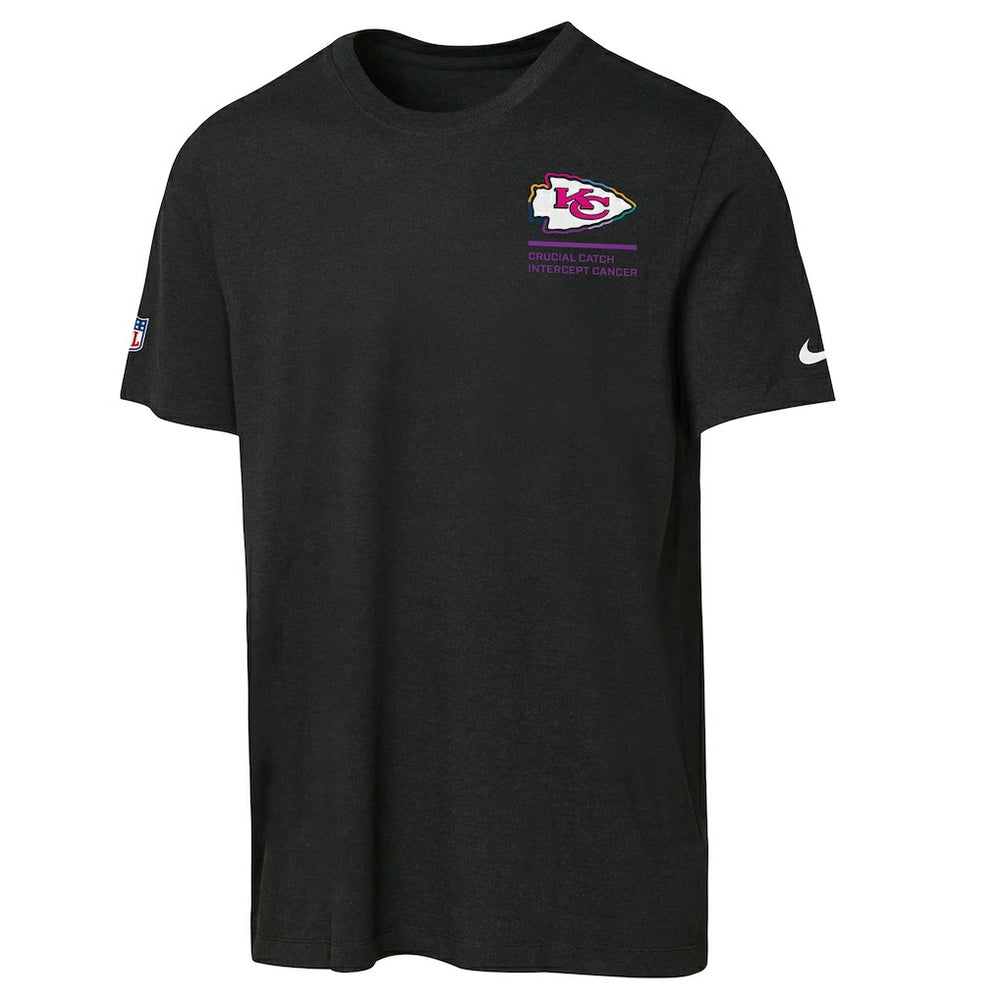 Kansas City Chiefs Youth 2025 NFL Crucial Catch Tri-Blend Dri-FIT T-Shirt - Black T-shirts