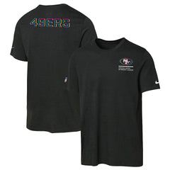 San Francisco 49ers Youth 2025 NFL Crucial Catch Tri-Blend Dri-FIT T-Shirt - Black T-shirts