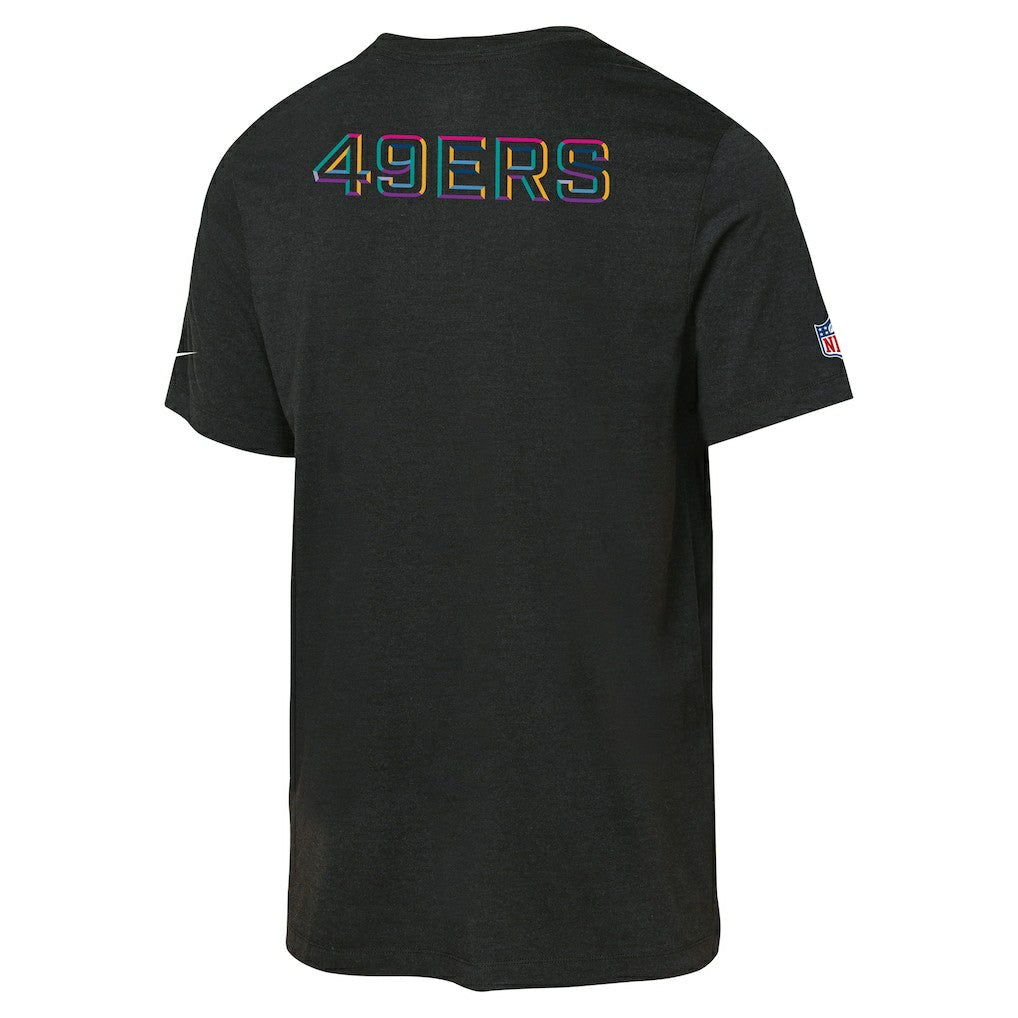San Francisco 49ers Youth 2025 NFL Crucial Catch Tri-Blend Dri-FIT T-Shirt - Black T-shirts