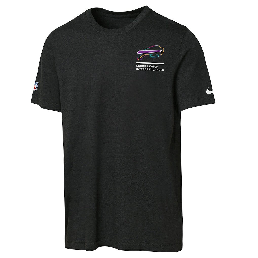 Buffalo Bills Youth 2025 NFL Crucial Catch Tri-Blend Dri-FIT T-Shirt - Black T-shirts